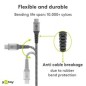 Goobay - USB-C ™ to USB-C ™ Textile Cable with Metal Plugs (Space Grey/Silver), 2 m